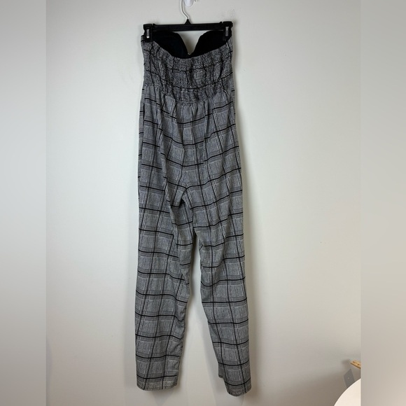 BAND OF GYPSIES Women's Black and white Built-in Bra Wide Leg Jumpsuit Medium - Picture 3 of 10